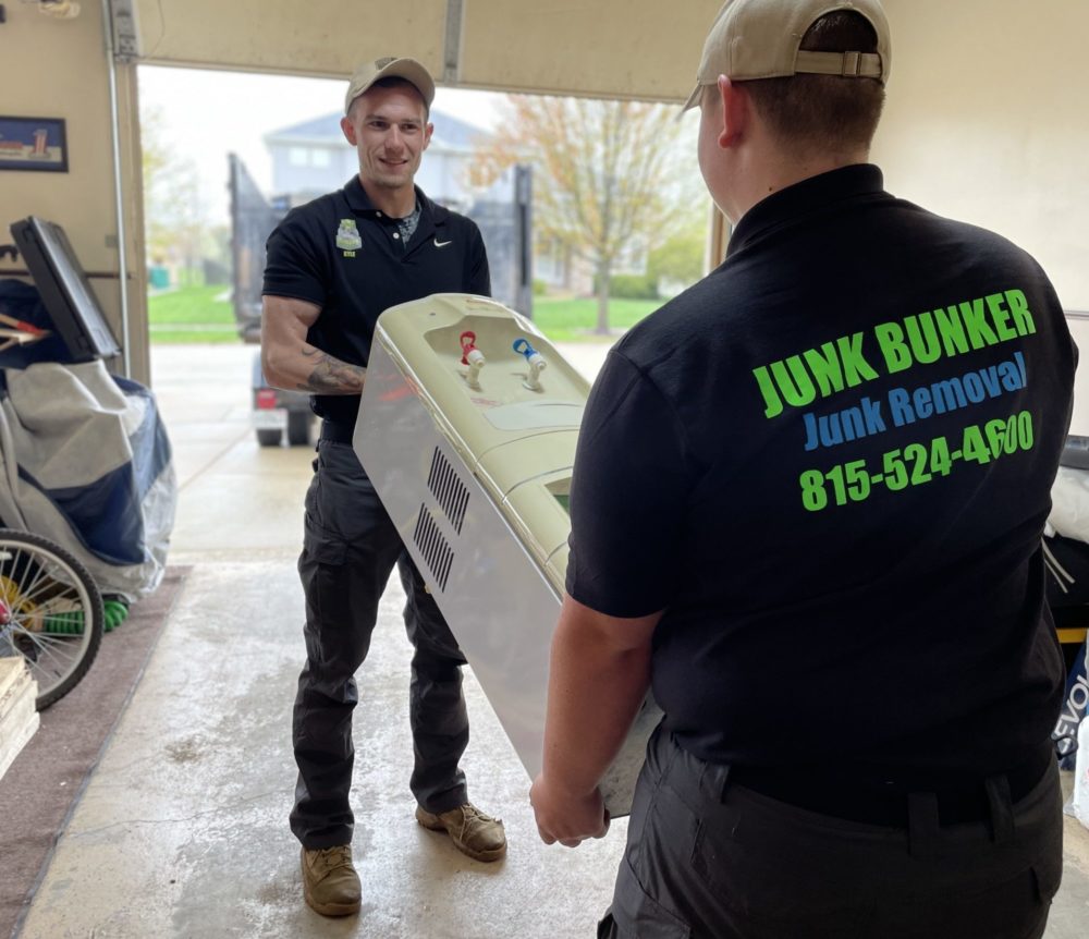Junk Bunker experts hauling away garage junk